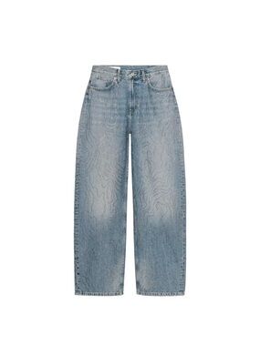 Zara TRF HIGH-WAIST STRAIGHT JEANS WITH SHINY DETAILS rhinestone